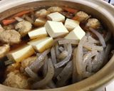 ☆シメはお蕎麦で！鶏つみれのごぼう鍋♪作り方5写真