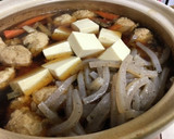 ☆シメはお蕎麦で！鶏つみれのごぼう鍋♪作り方5写真