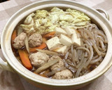 ☆シメはお蕎麦で！鶏つみれのごぼう鍋♪作り方6写真