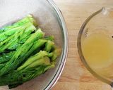 菜の花とスモークサーモンの冷製パスタ♪作り方1写真
