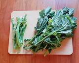 からし菜の塩昆布和え☆作り方1写真