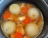 オニオン＆チキンの贅沢Ｗスープ作り方4写真