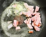 『ほうれん草とトマトソース』の『うどん』作り方6写真