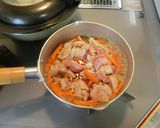 さやえんどうとにんじんの卵とじ丼作り方3写真