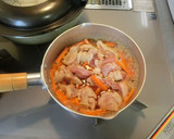さやえんどうとにんじんの卵とじ丼作り方3写真