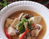くずし豆腐とカニカマのふんわり卵煮込み作り方5写真