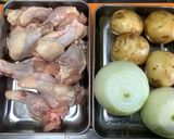 手羽元と新じゃがのイエローカレーヌードル作り方1写真
