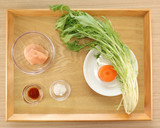 減塩　鶏胸肉と水菜の和え物　塩分0.3g作り方1写真
