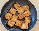 焼肉たれと新ショウガで焼き豆腐の甘辛炒め作り方8写真