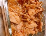 ♡悪魔な【鶏肉なめたけ】鶏肉とえのきだけ作り方4写真