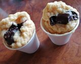 レンジで蒸しパン！生地アレンジ๑´ڡ`๑作り方2写真