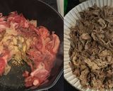 牛肉と牛蒡と茸の青ネギ甘辛炒め作り方2写真