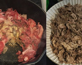 牛肉と牛蒡と茸の青ネギ甘辛炒め作り方2写真