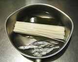 うどん 乾物の水出し&乾麺の出汁漬け作り方1写真