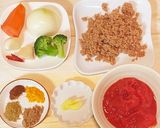 *ヴィーガン*大豆ミートのスパイスカレー作り方1写真