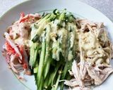 胡瓜とムネ肉のうま塩ドレ和え作り方3写真