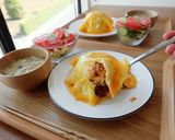 ひき肉＆じゃが芋入り♪簡単オムライス作り方8写真