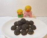 材料3つ　オートミールの黒ゴマクッキー作り方4写真