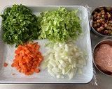 生スピルリナのグリーンミネストローネ作り方1写真