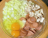 魚肉ソーセージで白菜と椎茸のお好み焼き作り方4写真