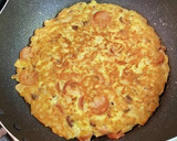 魚肉ソーセージで白菜と椎茸のお好み焼き作り方6写真