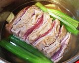 豚ばらブロックの黒酢煮豚。作り方3写真