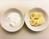 ★簡単★バナナヨーグルトジュース　離乳食作り方1写真