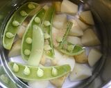 簡単！新じゃがスナップエンドウのお味噌汁作り方2写真