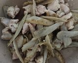 ゴボウと鶏の甘辛炒め作り方4写真