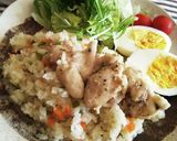炊飯器で簡単！おかずと一緒にチキンピラフ作り方6写真