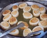 保育園給食の揚げパン♡大量調理中写真付作り方1写真