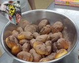 保育園給食の揚げパン♡大量調理中写真付作り方3写真