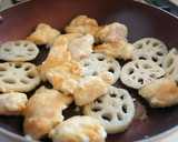 しっとり鶏むね肉と蓮根の照り焼き作り方4写真