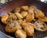 しっとり鶏むね肉と蓮根の照り焼き作り方6写真
