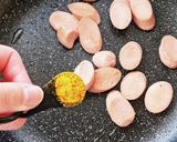 簡単おつまみ魚肉ソーセージのカレー粉和え作り方4写真