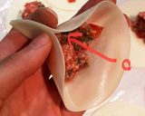 トマトと大葉の三角餃子作り方5写真