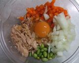 給食メニュー☆ツナバ~グ♪作り方1写真