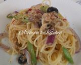 簡単！紫玉ねぎアスパラツナの冷製パスタ作り方4写真