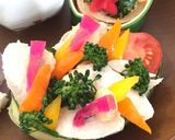 ささみで鶏ハムアレンジ ピクルスサラダ作り方3写真