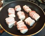 豆腐の肉巻き　木の芽のせ作り方2写真