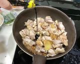 三杯鶏(台湾風鶏肉醤油炒め)作り方5写真