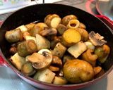 お好み野菜と魚介のアヒージョ作り方7写真