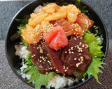 マグロとホタテとタラコの漬け丼作り方4写真