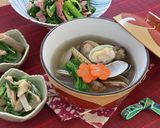 レンチン中味汁で吸い物と和え物作り方4写真