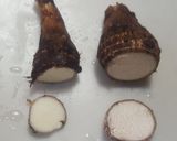 里芋の皮剥きのコツと、お好み焼き作り方1写真