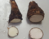 里芋の皮剥きのコツと、お好み焼き作り方1写真