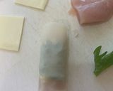 ササミのシソチーズ餃子の皮巻焼作り方3写真
