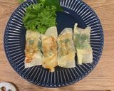 ササミのシソチーズ餃子の皮巻焼作り方4写真