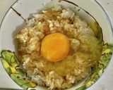 イワシ缶の煮汁で卵かけご飯作り方1写真