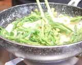 別茹で不要！菜花とベーコンのミルクパスタ作り方5写真